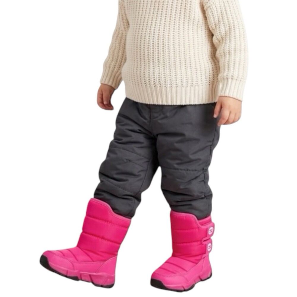UBFEN Girls Snow Boots Pink Camo Sz 1.5 Waterproof Winter Outdoor Warm Outwear